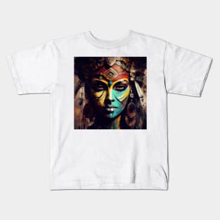 Powerful Egyptian Warrior Woman #12 Kids T-Shirt